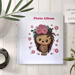 آلبوم عکس چسبی کودک طرح جوجه تیغی 20 برگی سایز 20 در 25 با صحافی سیمی