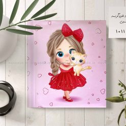 آلبوم عکس کودک چسبی 20برگی سیمی 20در25 طرح دختر و گربه
