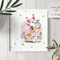 آلبوم عکس کودک چسبی 20برگی سیمی 20در25 طرح زرافه کوچولو
