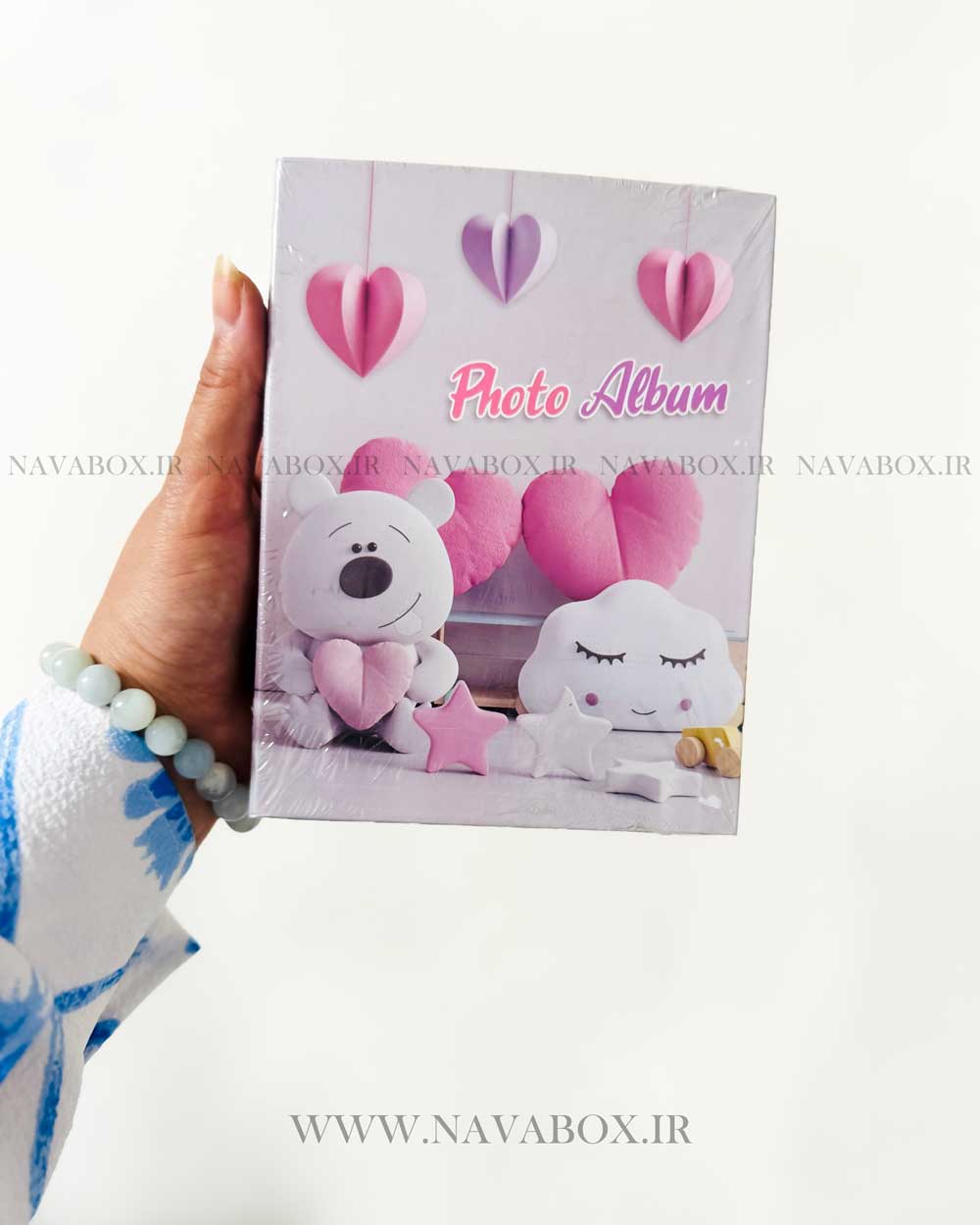 آلبوم عکس پاکتی 100عکسی 10در15 وارداتی طرح ابر خوابالو